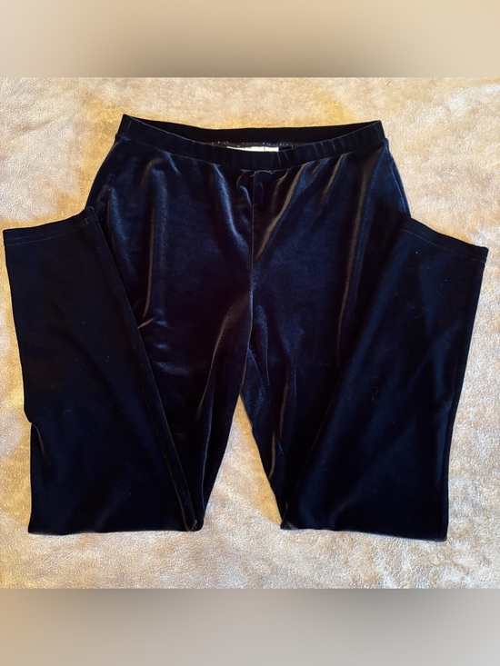 Chico's Pants - Chico’s Black Velvet pull on pants size 12 (2)